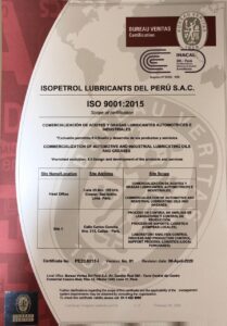 Isopetrol Lubricants del Perú SAC ISO 9001:2015